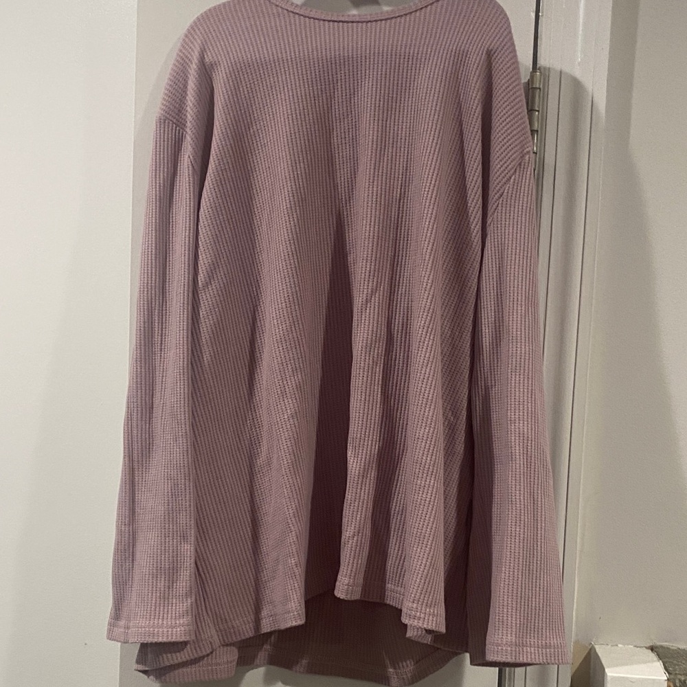 Ivee Mauve Ribbed Crewneck Sweater 2X
